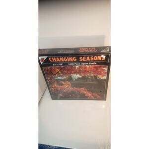 Vintage 1987 Apple Street Changing Seasons 1000 Pc Puzzle 23x29 Sealed